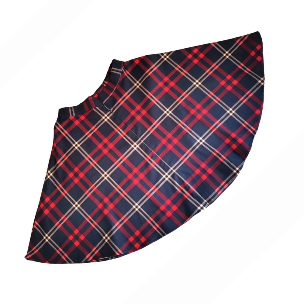Pin Up Plaid Tartan Flared Swing Skirt - Picture 3 of 7